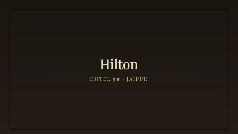 Hilton Jaipur — Hotel 5★ estándar · Jaipur
